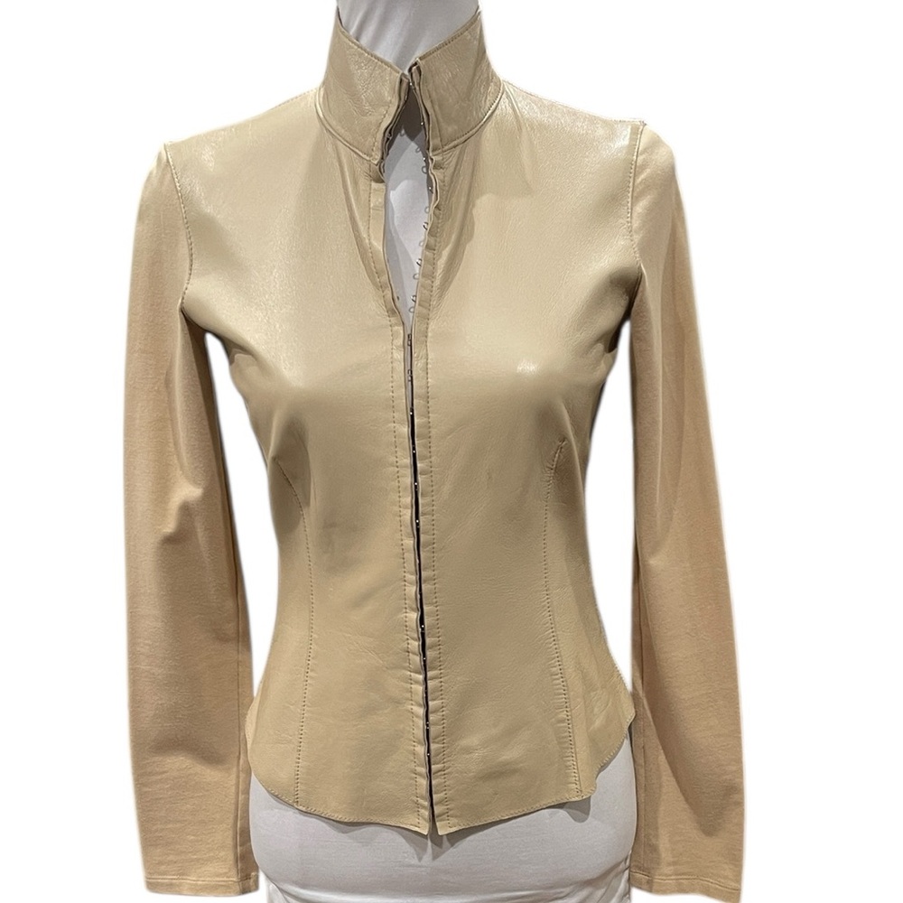 Bebe Cream Long Sleeve Top